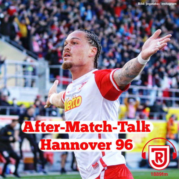 After-Match Grafik Hannover 96 mit Zwarts im Hintergrund